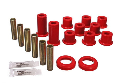 Ensemble de bagues de ressort à lames arrière rouge Energy Suspension 82-04 GM S-10/S-15 Pickup 2WD / 82-04 S-10 Blazer