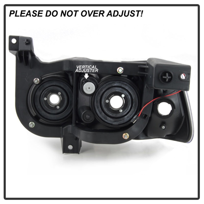 Phares à LED en cristal chromé Xtune Dodge Charger 06-10 1 pièce HD-ON-DCH05-1PC-LED-C