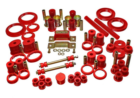 Ensemble de bagues principales Hyper-flex rouges pour Ford Mustang 85-93 Energy Suspension avec V-8