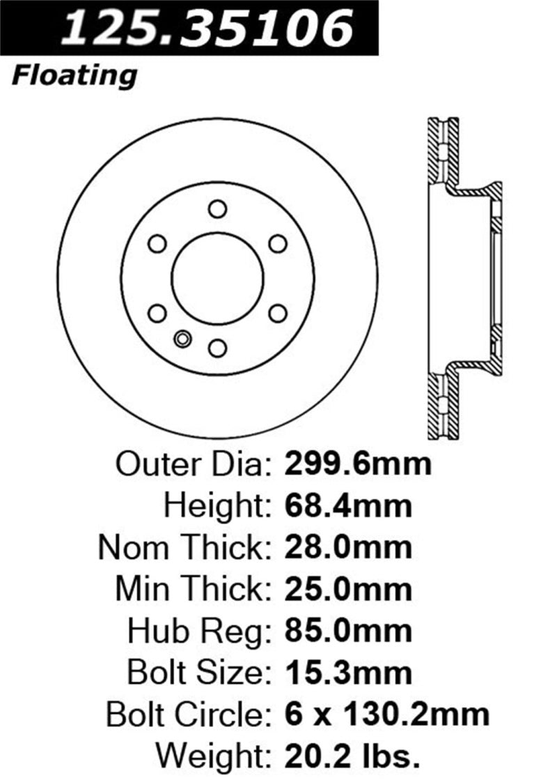 Disque de frein avant Stoptech 07-09 Dodge Sprinter Cryo Premium à haute teneur en carbone