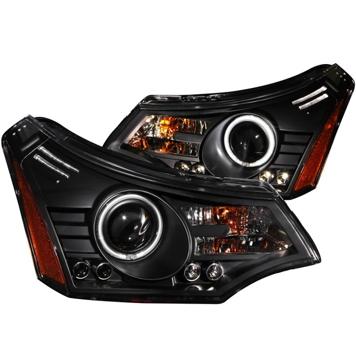 Phares de projecteur ANZO 2008-2011 Ford Focus Noir