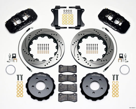 Wilwood AERO6 Front Hat Kit 14.25 Drilled 2008-2009 Pontaic G8 w/Lines