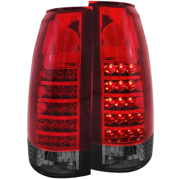 Feux arrière à LED ANZO 1999-2000 Cadillac Escalade Rouge/Fumée