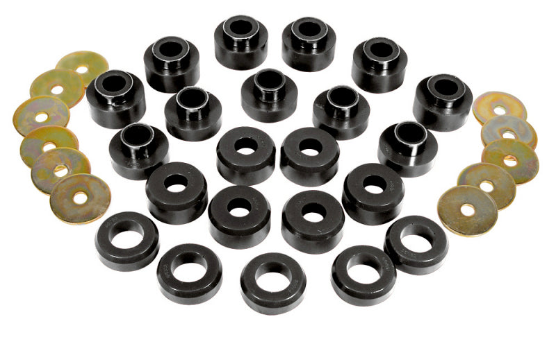 Kit de montage de carrosserie Prothane 97+ Jeep TJ - Noir
