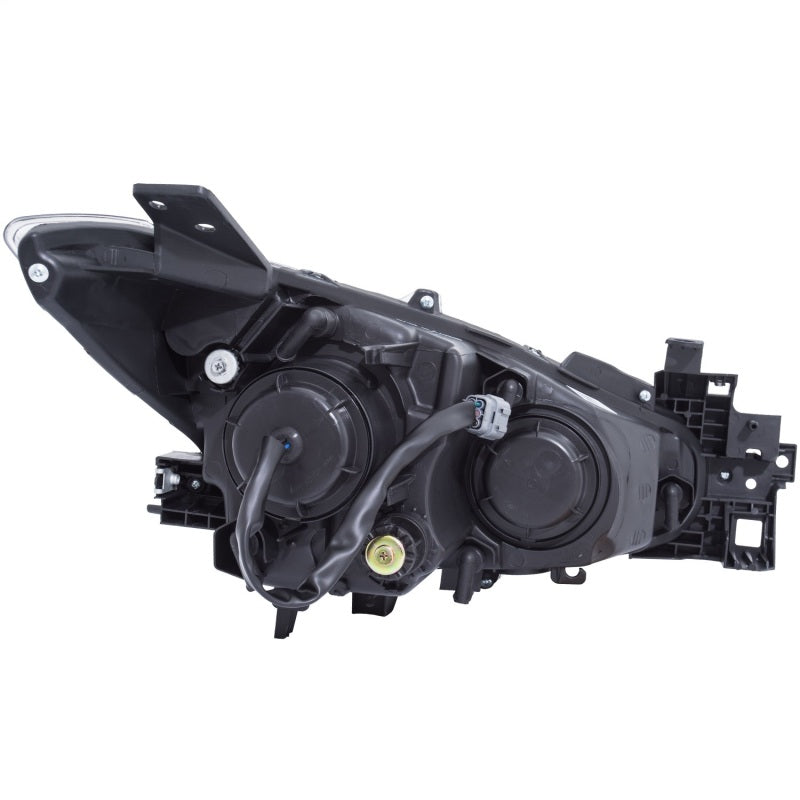 Phares de projecteur ANZO avec halo noir avec ambre 14-17 Mazda 3