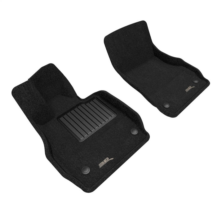 Ensemble de tapis de sol 3D MAXpider 20-23 Chevrolet Corvette C8 Elegant R1 - Noir