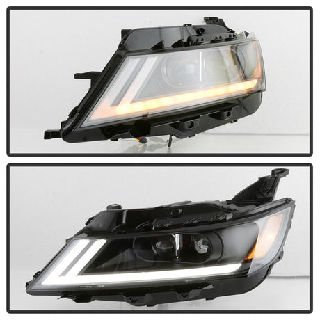 Phares halogènes DRL Proj xTune 14-18 pour Chevy Impala (sauf Limited) - Noir (PRO-JH-CIM15-LB-BK)