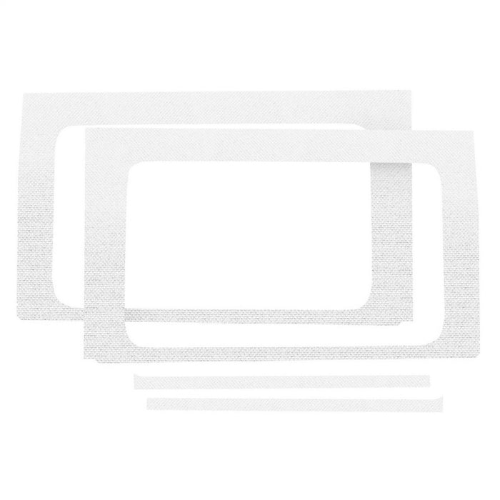 DEI 18-23 Jeep Wrangler JL 4 portes Boom Mat Garniture de lunette arrière - 4 pièces - Blanc