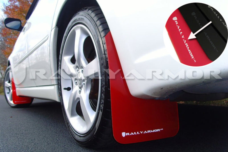 Rally Armor 05-09 Subaru Legacy GT / Outback Red UR Mud Flap w/ White Logo