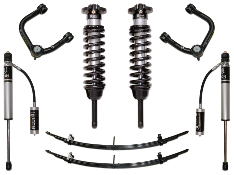 Système de suspension ICON 05-15 Toyota Tacoma 0-3,5 po/2016+ Toyota Tacoma 0-2,75 po Stg 3 avec UCA tubulaire