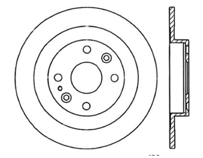 Rotor de frein cryogénique arrière de qualité supérieure Centric 94-05 Mazda Miata MX-5/92-95 MX-3 (suspension normale)