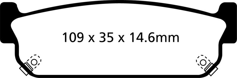 Plaquettes de frein arrière Redstuff EBC 93-97 Infiniti J30 3.0