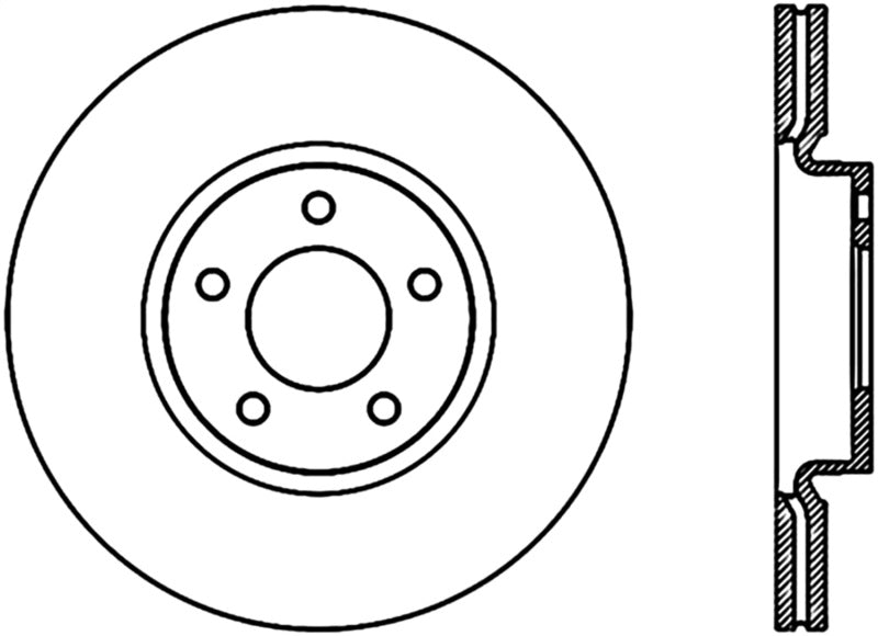 Disque de frein avant gauche percé StopTech pour Mazda 3 2,3 L 2007-2013 Cryo