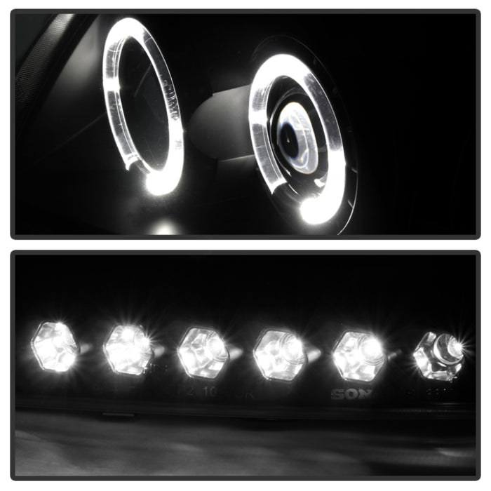 Projecteur Spyder Ford F150 97-03 - LED Halo Amber Reflctr LED Blk Smke PRO-YD-FF15097-1P-AM-BSM