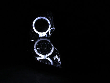 ANZO 2003-2007 Cadillac CTS Projector Headlights w/ Halo Chrome