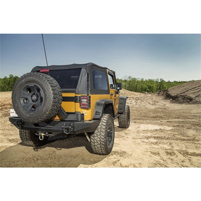 Rugged Ridge Bowless Top 2-Door Black Diamond 07-18 Jeep Wrangler