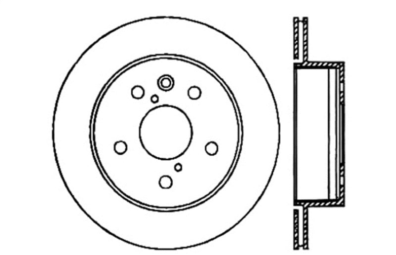 Rotor arrière gauche percé StopTech 06-09 Lexus IS350 / 07-11 GS350 2WD