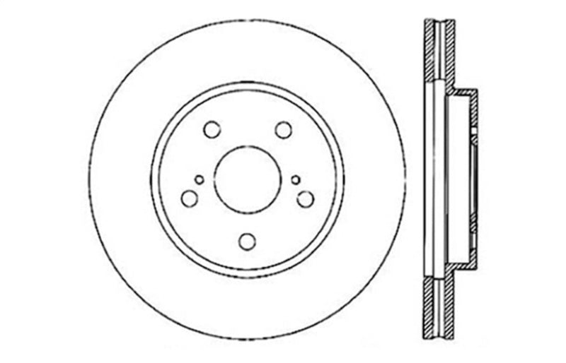 Rotor avant droit percé StopTech 02 Lexus ES250/300/330/350/06-12 IS250/300/350