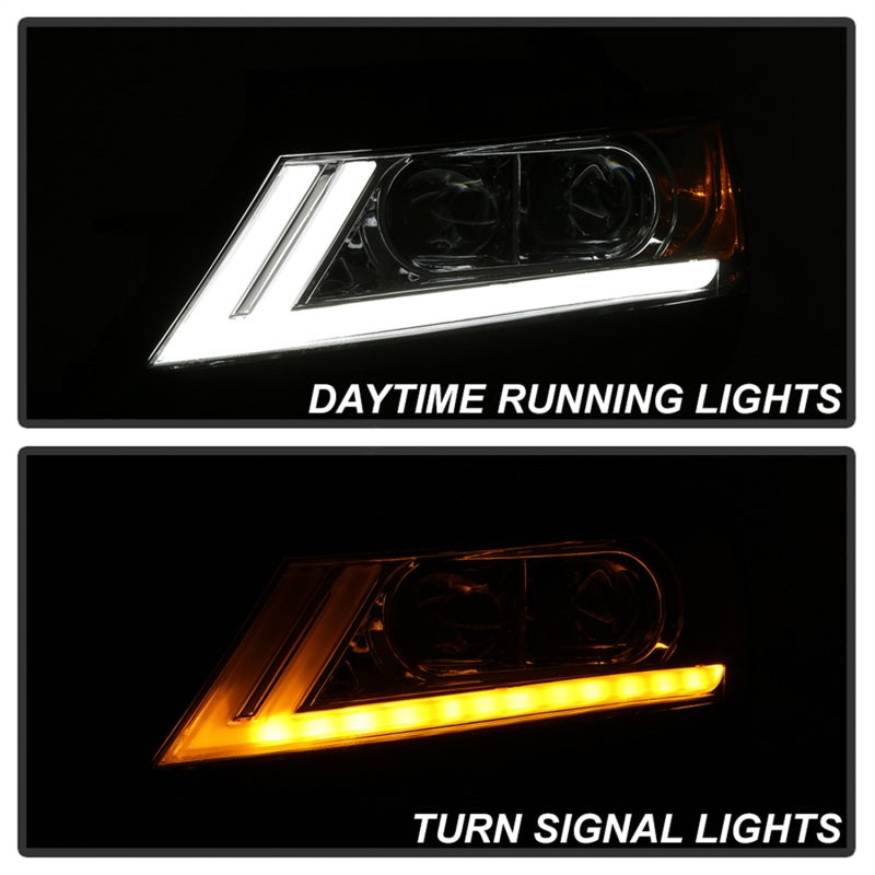 Phares halogènes DRL Proj xTune 14-18 pour Chevy Impala (sauf Limited) - Chrm (PRO-JH-CIM15-LB-C)