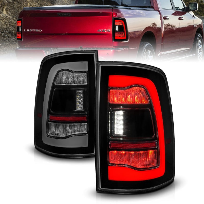 ANZO 09-18 Dodge Ram 1500 Feux arrière LED séquentiels Fumé Noir