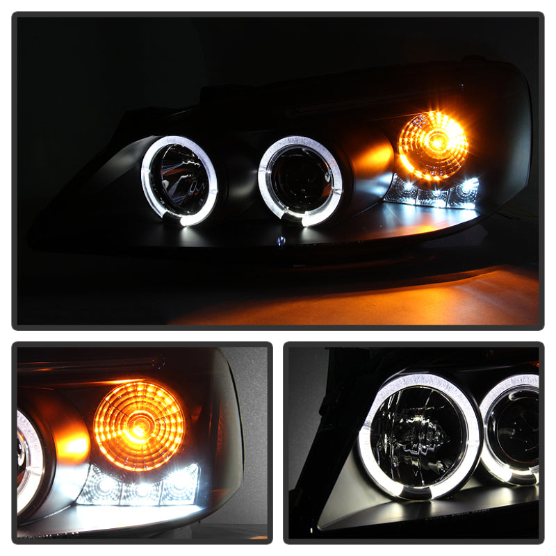 Phares de projecteur Spyder Pontiac G6 2/4DR 05-08 LED Halo LED Blk Smke PRO-YD-PG605-HL-BSM