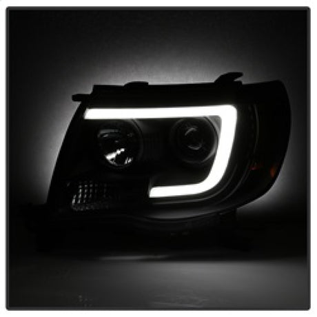 Phares de projecteur Spyder Toyota Tacoma 05-11 - Barre lumineuse DRL - Noir PRO-YD-TT05V2-LB-BK