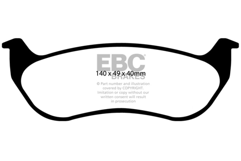 Plaquettes de frein arrière extra-robustes EBC 02-07 Jeep Liberty 2.4