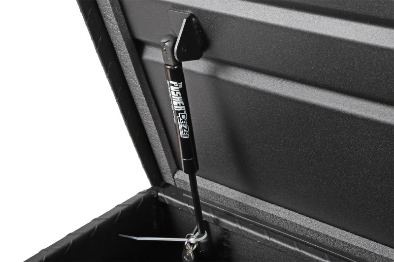 Deezee Universal Tool Box - Red Crossover - Single Lid Black BT Pull Handle (Low/Txt Blk)