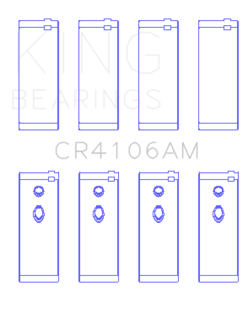 King Engine Bearings Daewoo/GM/Isuzu/Opel/Vauxhall (Size 1.0) Rod Bearing Set