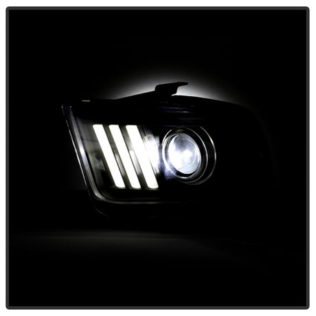 Phares à DEL haute puissance Spyder Ford Mustang 05-08 V2 - Noir PRO-YD-FM05AP-BK
