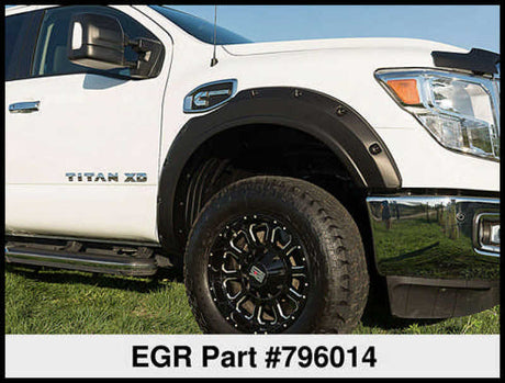 Élargisseurs d'ailes à boulonner traditionnels EGR 17-23 Nissan Titan avec ensemble de 4 badges d'aile