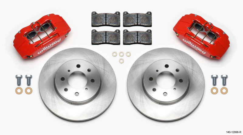 Kit étrier et rotor avant Wilwood DPHA rouge Honda / Acura avec rotor d'origine de 262 mm