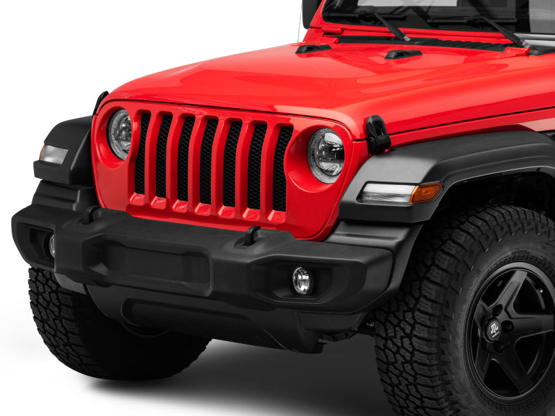 Raxiom 18-22 Jeep Wrangler JL/JT Axial Series LED Headlights- Black Housing (Clear Lens)