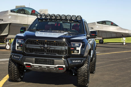 Barre lumineuse suspendue à DEL KC HiLiTES 17-18 Ford Raptor 57 po Pro6 Gravity à 9 lampes et faisceau combiné de 180 W