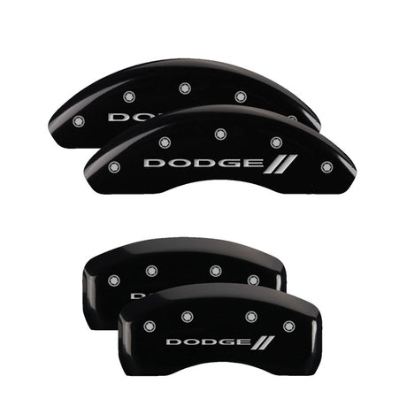 Couvre-étriers MGP 4 gravés avant et arrière avec rayures/finition jaune Dodge Black Char 2005 Dodge Neon