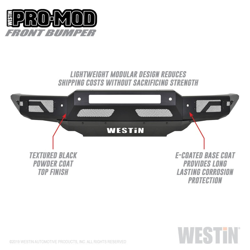 Pare-chocs avant Westin 19-21 Ford Ranger Pro-Mod - Tex. Blk