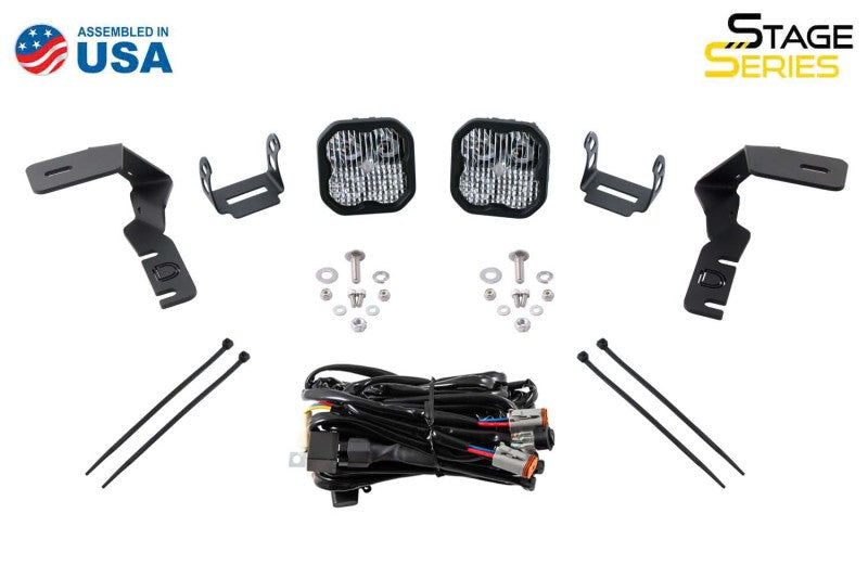 Kit de feux de fossé à LED Diode Dynamics 19-21 Ford Ranger Pro SS3 - Combo jaune