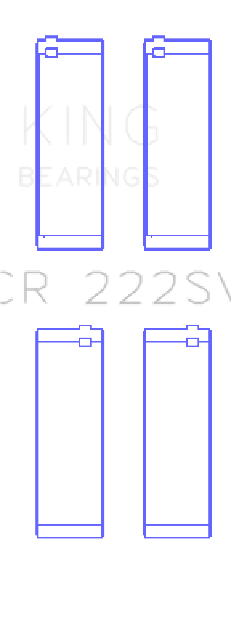 Ensemble de roulements de bielle King BMW N55B30A (taille 0,50 surdimensionnée)