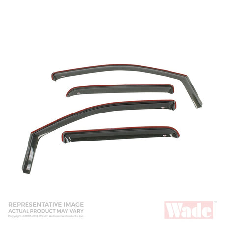 Déflecteur d'air Westin 2007-2018 Toyota Tundra Crew Max Wade 4 pièces - Fumé