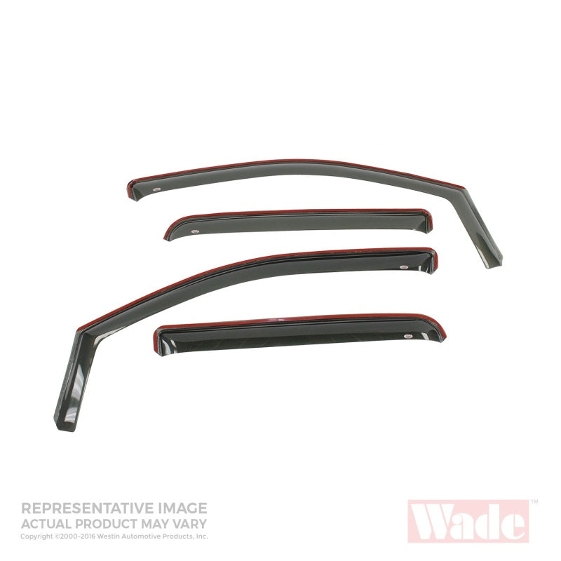 Westin 2001-2007 Toyota Highlander Wade In-Channel Wind Deflector 4pc - Smoke