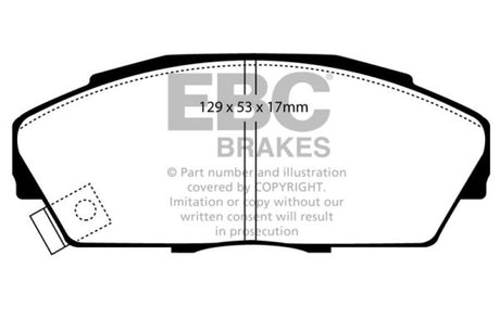 Plaquettes de frein avant EBC 92-94 Acura Integra 1.7 Vtec Yellowstuff