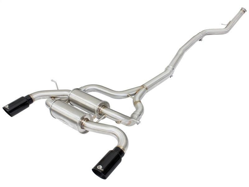 aFe MACHForce XP SS-304 Embout noir 2,5 pouces de diamètre Cat Back Exhaust 12-14 BMW 335i (F30) 3.0L (t)