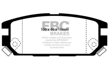 Plaquettes de frein arrière Redstuff EBC 91-93 Dodge Stealth 3.0 4WD