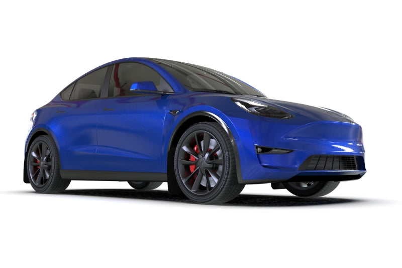 Garde-boue noir Rally Armor 20-22 Tesla Model Y - Logo noir métallisé