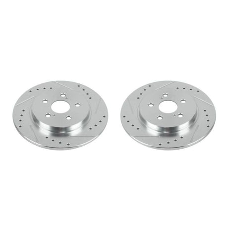 Power Stop 11-17 Lexus CT200h Rear Evolution Drilled & Slotted Rotors - Pair