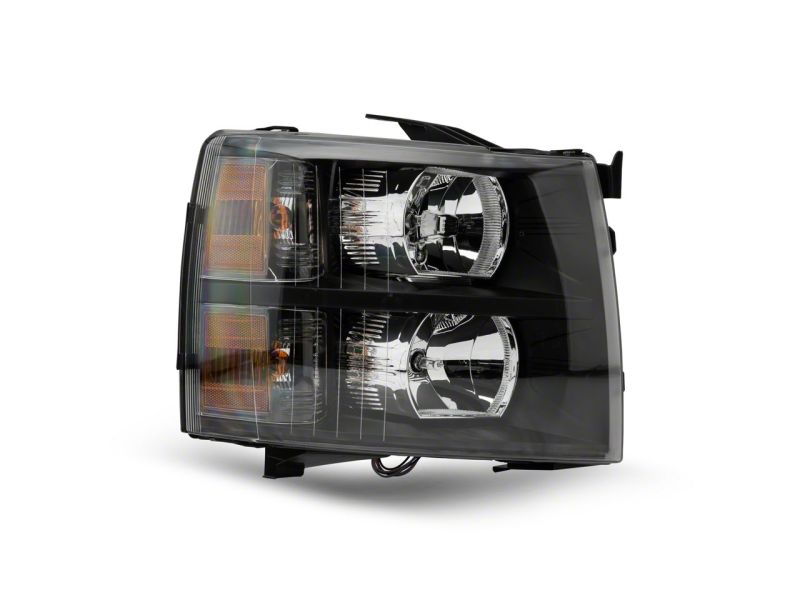 Raxiom 07-13 Chevrolet Silverado 1500 Euro Headlights- Blk Housing (Clear Lens)