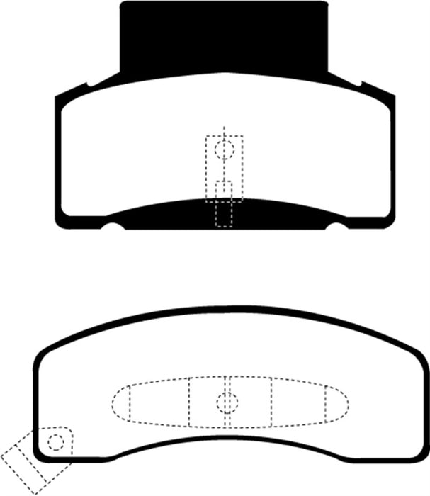 Plaquettes de frein avant EBC Yellowstuff pour Chevrolet C30 DRW 92-99