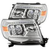 Phares de projecteur à LED AlphaRex 05-11 Toyota Tacoma NOVA style planche chromé avec lumière d'activation/DRL