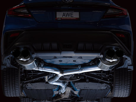 AWE Tuning 2022+ VB Subaru WRX Touring Edition Exhaust - Diamond Black Tips