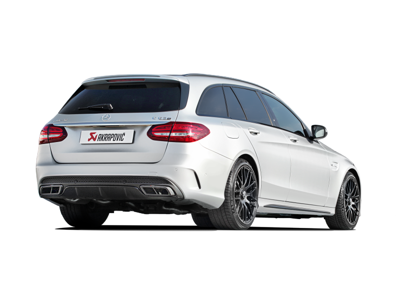 Arrière de catalyseur Akrapovic 15-17 AMG C63 Estate Evolution Line (titane) avec embouts en carbone (tuyau de liaison requis)